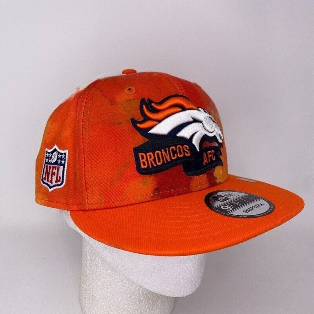 NWT Denver Broncos Tie Dye Snapback Hat NFL Football AFC Onfield Sideline Ink